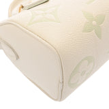 LOUIS VUITTON ルイヴィトン モノグラムアンプラント ナノスピーディ オフホワイト/グリーン M24169 レディース レザー ショルダーバッグ 新同 中古 銀蔵