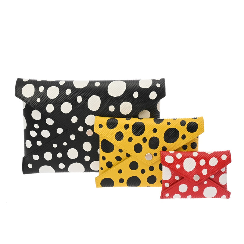 LOUIS VUITTON ルイヴィトン ポシェットキリガミ 草間彌生 コラボ マルチカラー M81959 レディース レザー アクセサリーポーチ Aランク 中古 銀蔵