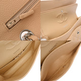 CHANEL シャネル マトラッセ チェーンショルダー Wフラップ 25cm ベージュ A01112 レディース キャビアスキン ショルダーバッグ 新同 中古 銀蔵