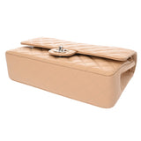 CHANEL シャネル マトラッセ チェーンショルダー Wフラップ 25cm ベージュ A01112 レディース キャビアスキン ショルダーバッグ 新同 中古 銀蔵