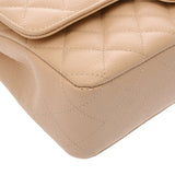 CHANEL シャネル マトラッセ チェーンショルダー Wフラップ 25cm ベージュ A01112 レディース キャビアスキン ショルダーバッグ 新同 中古 銀蔵