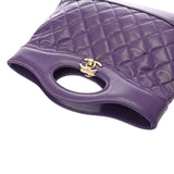 CHANEL シャネル マトラッセ シャネル31 パープル レディース シャイニーカーフスキン ショルダーバッグ 未使用 銀蔵