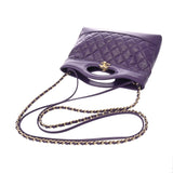 CHANEL シャネル マトラッセ シャネル31 パープル レディース シャイニーカーフスキン ショルダーバッグ 未使用 銀蔵