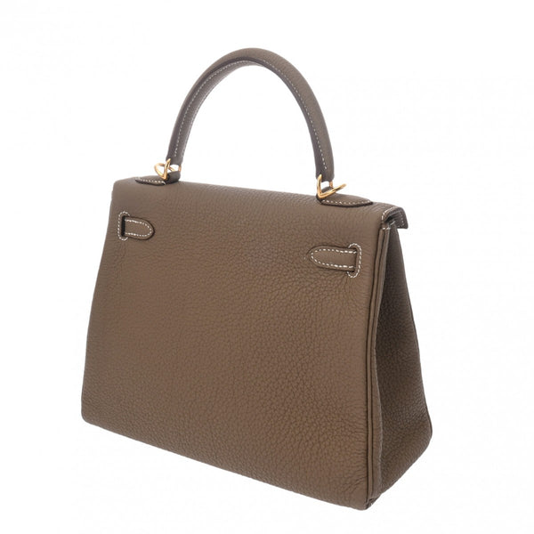 HERMES エルメス ケリー 25 内縫い エトゥープ B刻印(2023年頃) レディース トゴ 2WAYバッグ 新同 中古 銀蔵