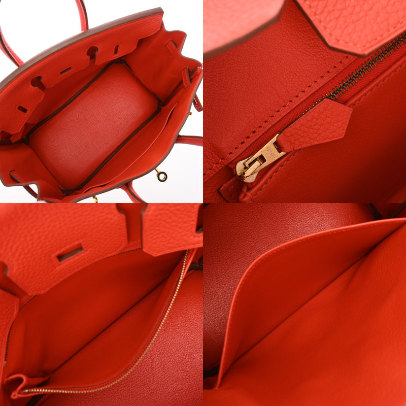 HERMES エルメス バーキン 25 ルージュピヴォワンヌ □Q刻印(2013年頃) レディース トゴ ハンドバッグ Aランク 中古 銀蔵