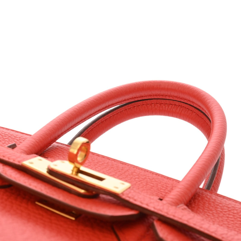 HERMES エルメス バーキン 25 ルージュピヴォワンヌ □Q刻印(2013年頃) レディース トゴ ハンドバッグ Aランク 中古 銀蔵