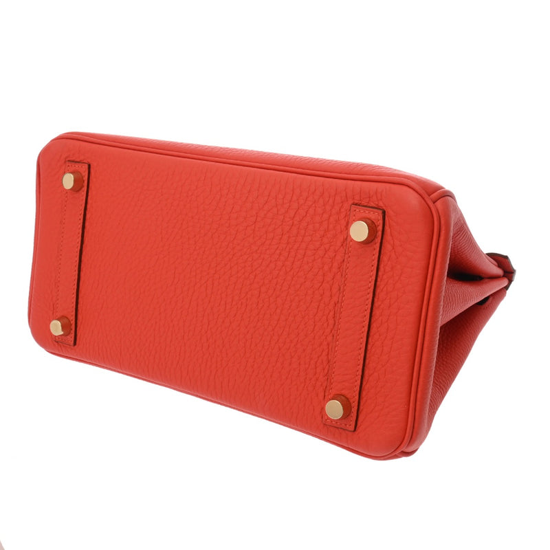 HERMES エルメス バーキン 25 ルージュピヴォワンヌ □Q刻印(2013年頃) レディース トゴ ハンドバッグ Aランク 中古 銀蔵