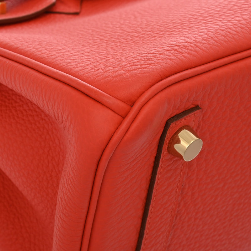 HERMES エルメス バーキン 25 ルージュピヴォワンヌ □Q刻印(2013年頃) レディース トゴ ハンドバッグ Aランク 中古 銀蔵