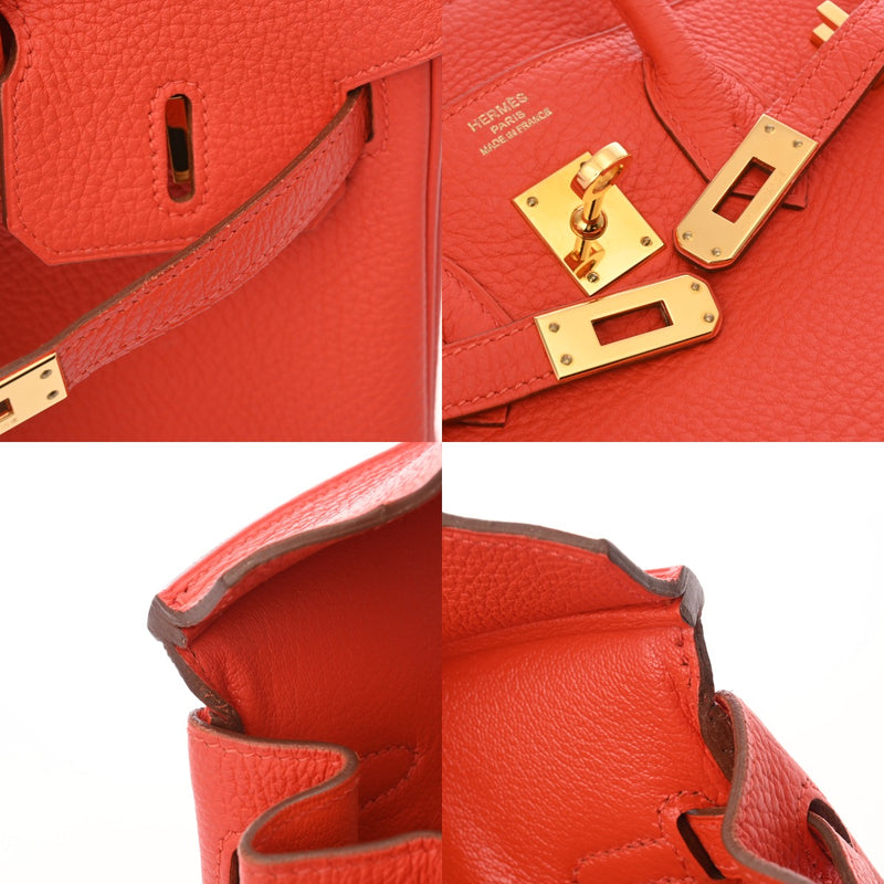 HERMES エルメス バーキン 25 ルージュピヴォワンヌ □Q刻印(2013年頃) レディース トゴ ハンドバッグ Aランク 中古 銀蔵