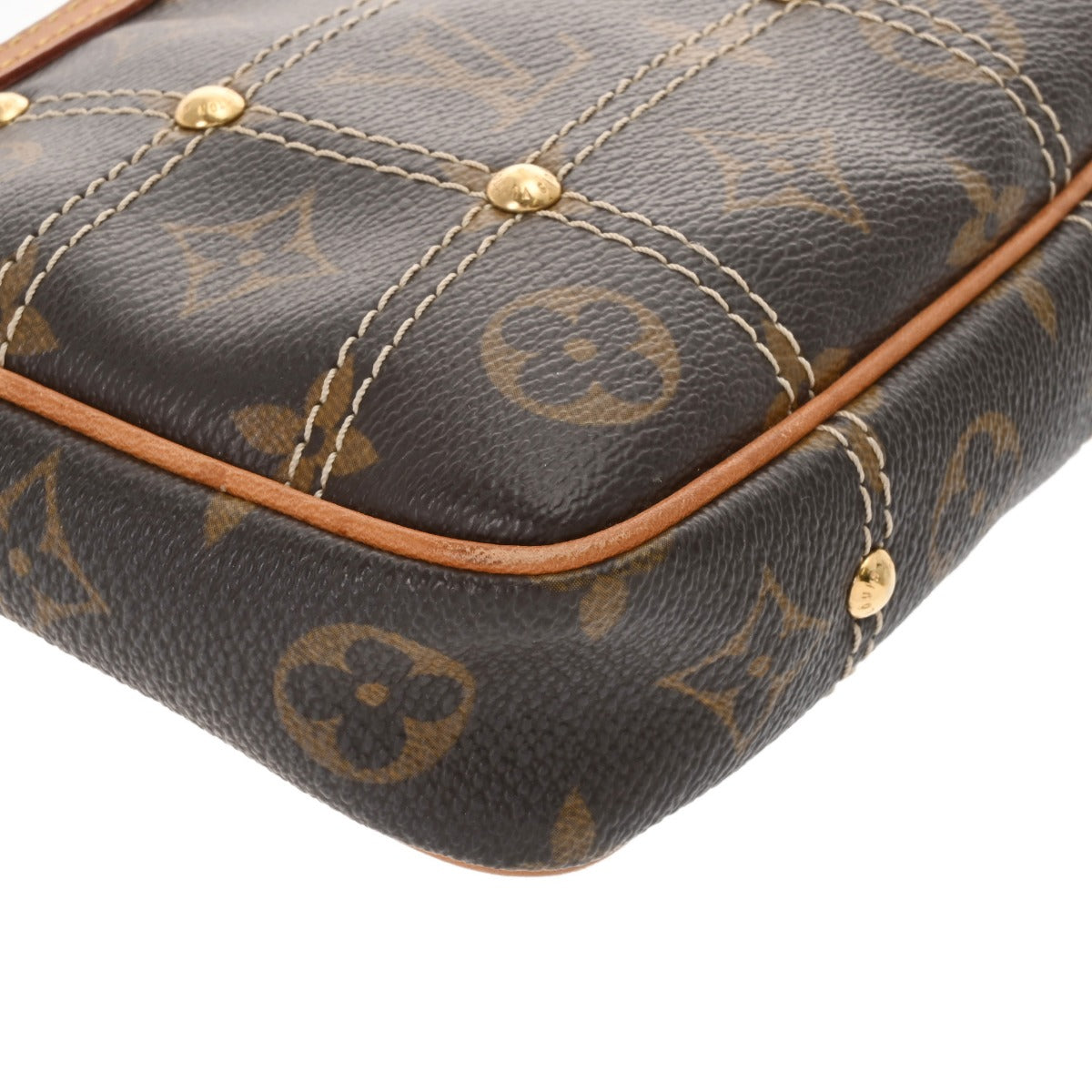 美品【LOUIS VUITTON】旧型　アクセソワール　アクセサリーポーチ ルイヴィトンポシェット アクセソワール 旧型 14145 ブラウン
