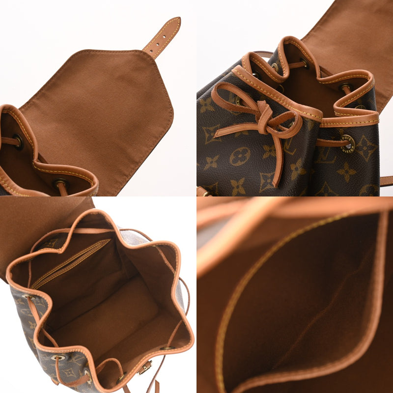 LOUIS VUITTON ルイヴィトン モノグラム モンスリ MM ブラウン M51136 レディース モノグラムキャンバス リュック・デイパック Bランク 中古 銀蔵