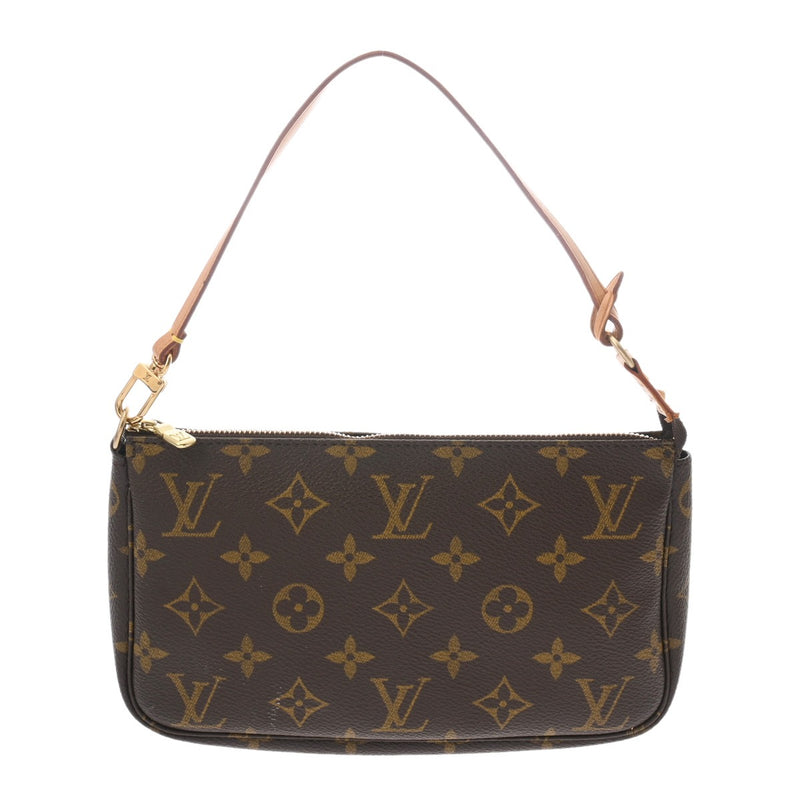 LOUIS VUITTON ルイヴィトン モノグラム ポシェット アクセソワール ブラウン M51980 レディース モノグラムキャンバス アクセサリーポーチ Bランク 中古 銀蔵