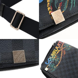 LOUIS VUITTON ルイヴィトン ダミエコバルト ディストリクトPM パームツリープリント 黒/ネイビー  N50005 メンズ ダミエキャンバス ショルダーバッグ ABランク 中古 銀蔵