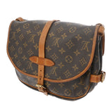 LOUIS VUITTON ルイヴィトン モノグラム ソミュール 30 ブラウン M42256 レディース モノグラムキャンバス ショルダーバッグ Bランク 中古 銀蔵