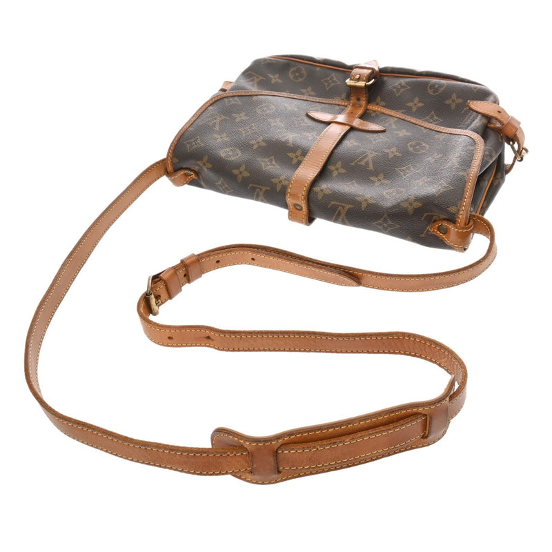 LOUIS VUITTON ルイヴィトン モノグラム ソミュール 30 ブラウン M42256 レディース モノグラムキャンバス ショルダーバッグ Bランク 中古 銀蔵