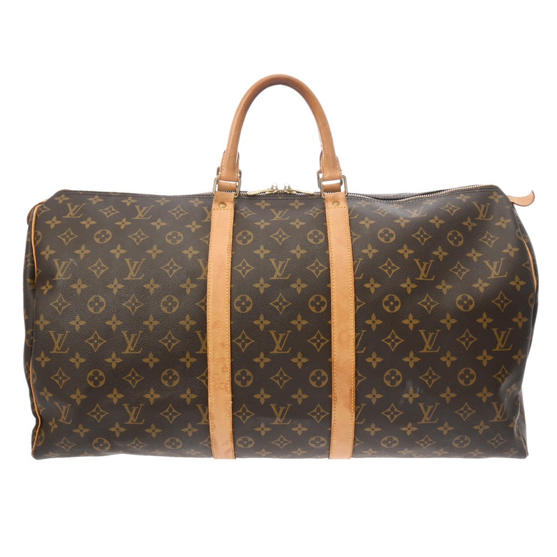 LOUIS VUITTON ルイヴィトン モノグラム キーポル 55 ブラウン M41424 ユニセックス モノグラムキャンバス ボストンバッグ Bランク 中古 銀蔵