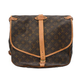 LOUIS VUITTON ルイヴィトン モノグラム ソミュール 35 ブラウン M42254 レディース モノグラムキャンバス ショルダーバッグ Bランク 中古 銀蔵