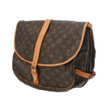 LOUIS VUITTON ルイヴィトン モノグラム ソミュール 35 ブラウン M42254 レディース モノグラムキャンバス ショルダーバッグ Bランク 中古 銀蔵