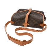 LOUIS VUITTON ルイヴィトン モノグラム ソミュール 35 ブラウン M42254 レディース モノグラムキャンバス ショルダーバッグ Bランク 中古 銀蔵