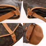 LOUIS VUITTON ルイヴィトン モノグラム ソミュール 35 ブラウン M42254 レディース モノグラムキャンバス ショルダーバッグ Bランク 中古 銀蔵