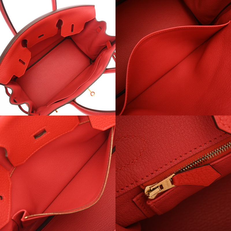 HERMES エルメス バーキン 30 ルージュトマト X刻印(2016年頃) レディース トリヨンクレマンス ハンドバッグ ABランク 中古 銀蔵