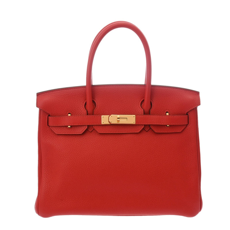 HERMES エルメス バーキン 30 ルージュトマト X刻印(2016年頃) レディース トリヨンクレマンス ハンドバッグ ABランク 中古 銀蔵