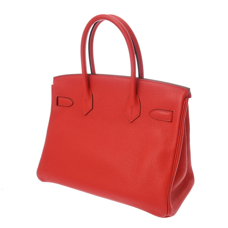HERMES エルメス バーキン 30 ルージュトマト X刻印(2016年頃) レディース トリヨンクレマンス ハンドバッグ ABランク 中古 銀蔵
