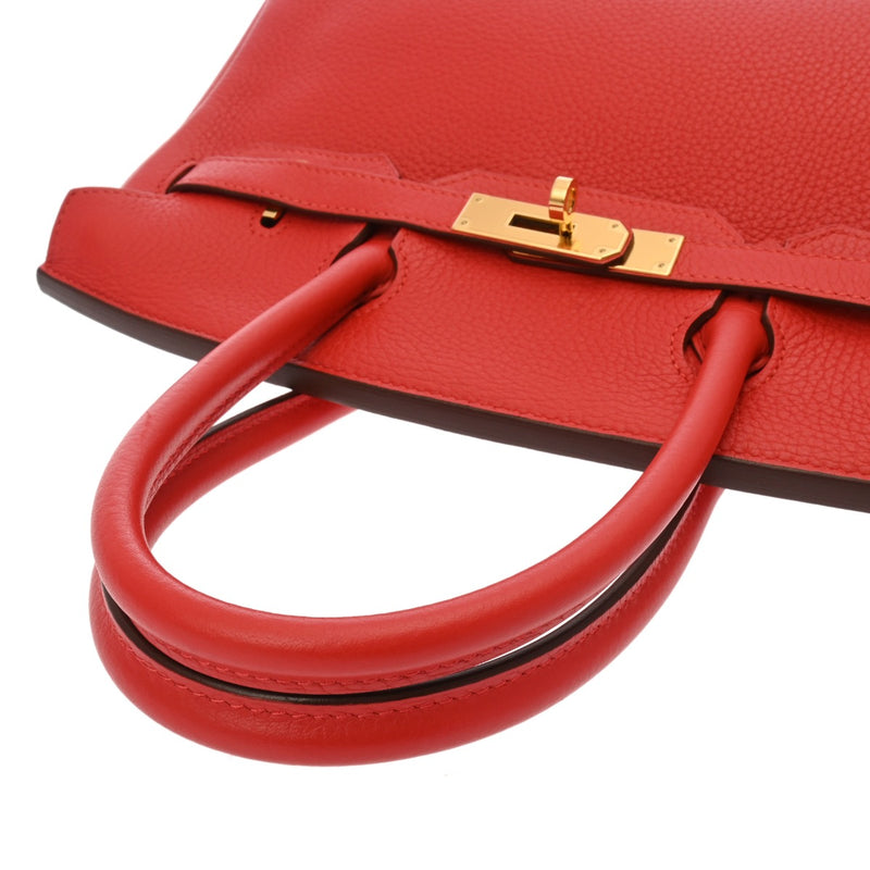 HERMES エルメス バーキン 30 ルージュトマト X刻印(2016年頃) レディース トリヨンクレマンス ハンドバッグ ABランク 中古 銀蔵