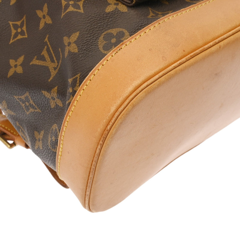 LOUIS VUITTON ルイヴィトン モノグラム モンスリ GM ブラウン M51135 ユニセックス モノグラムキャンバス リュック・デイパック Bランク 中古 銀蔵