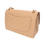 CHANEL シャネル マトラッセ チェーンショルダー Wフラップ 30cm ベージュ A58600 レディース キャビアスキン ショルダーバッグ Aランク 中古 銀蔵
