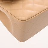 CHANEL シャネル マトラッセ チェーンショルダー Wフラップ 30cm ベージュ A58600 レディース キャビアスキン ショルダーバッグ Aランク 中古 銀蔵
