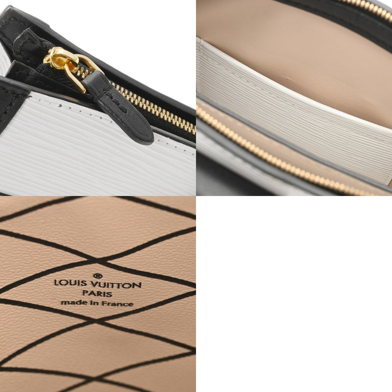 LOUIS VUITTON ルイヴィトン エピ トランククラッチ ホワイト/ノワール M52151 レディース エピレザー ショルダーバッグ Aランク 中古 銀蔵