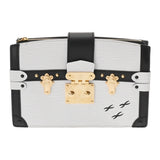 LOUIS VUITTON ルイヴィトン エピ トランククラッチ ホワイト/ノワール M52151 レディース エピレザー ショルダーバッグ Aランク 中古 銀蔵