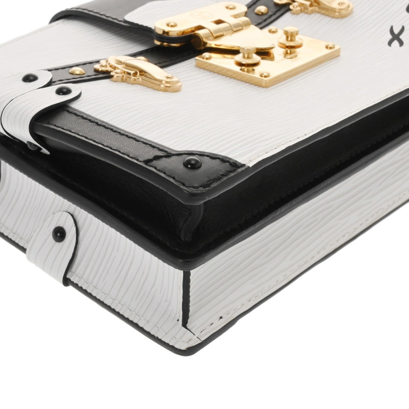 LOUIS VUITTON ルイヴィトン エピ トランククラッチ ホワイト/ノワール M52151 レディース エピレザー ショルダーバッグ Aランク 中古 銀蔵