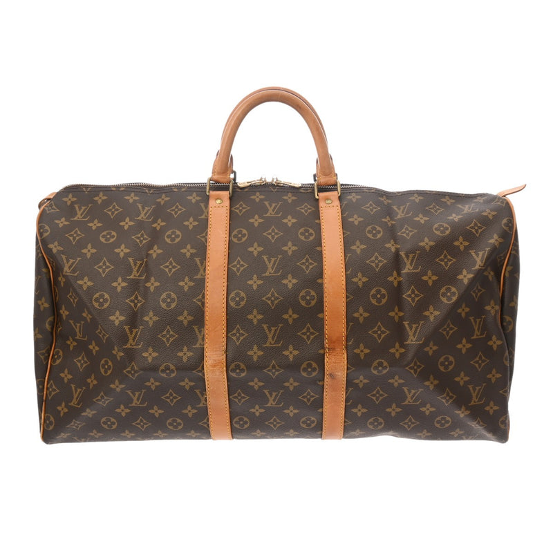 LOUIS VUITTON ルイヴィトン モノグラム キーポル 55 ブラウン M41424 ユニセックス モノグラムキャンバス ボストンバッグ Bランク 中古 銀蔵