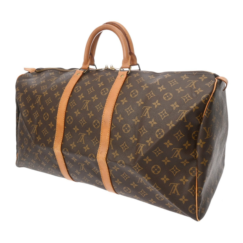 LOUIS VUITTON ルイヴィトン モノグラム キーポル 55 ブラウン M41424 ユニセックス モノグラムキャンバス ボストンバッグ Bランク 中古 銀蔵