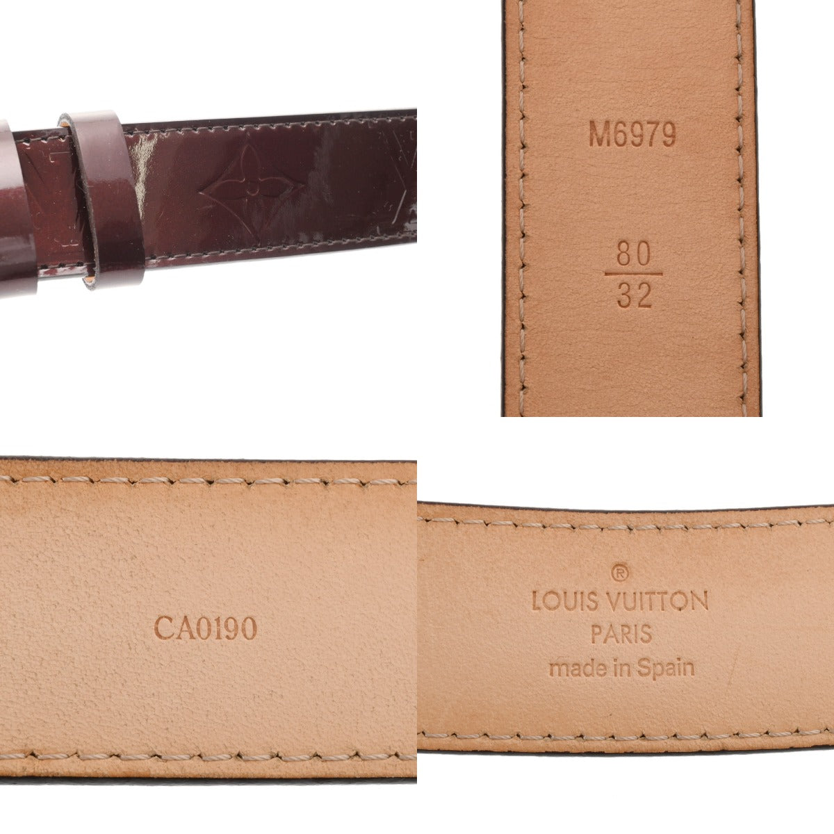 ルイヴィトン サンチュール サイズ80 14125 アマラント メンズ