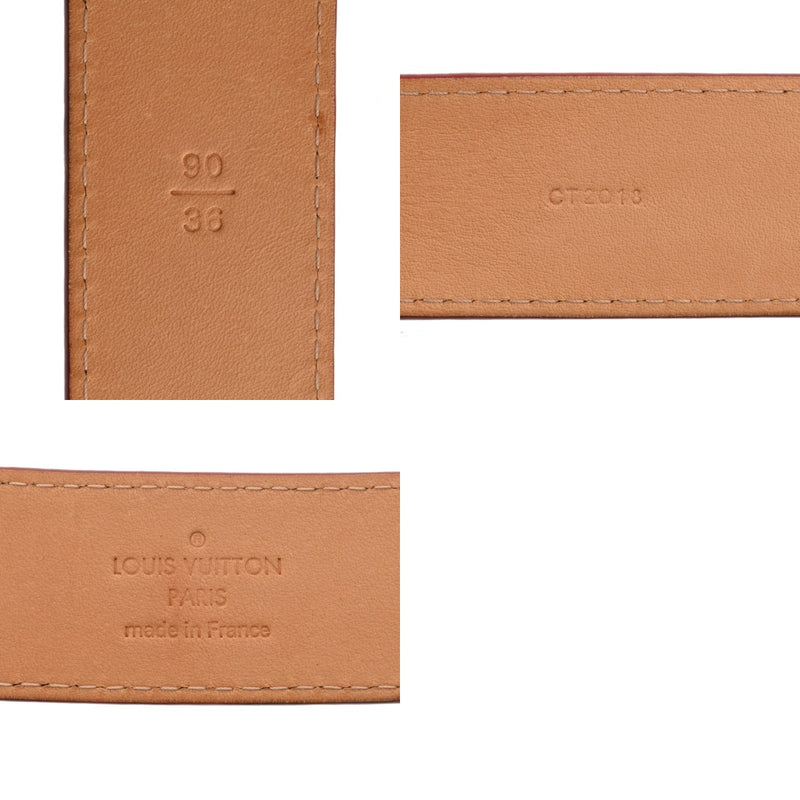 LOUIS VUITTON ルイヴィトン モノグラムヴェルニ サンチュール  サイズ90 ポムダムール M6980 メンズ ヴェルニ ベルト ABランク 中古 銀蔵