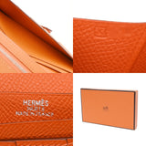 HERMES エルメス ベアン オレンジ □K刻印(2007年頃) レディース ヴォーエプソン 長財布 ABランク 中古 銀蔵