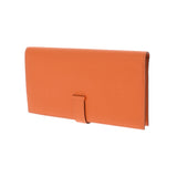 HERMES エルメス ベアン オレンジ □K刻印(2007年頃) レディース ヴォーエプソン 長財布 ABランク 中古 銀蔵