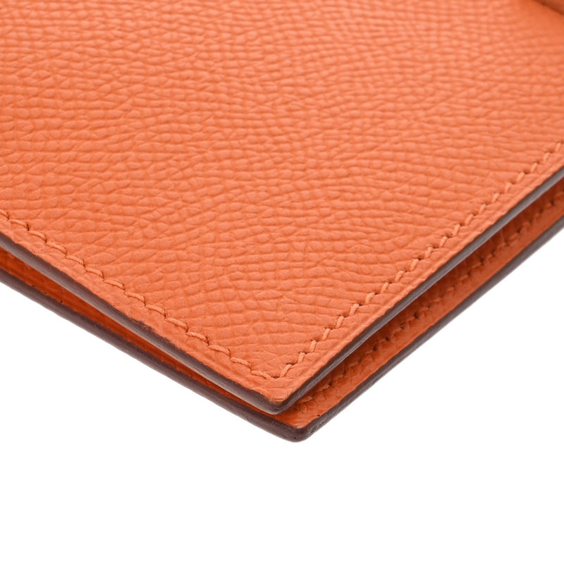 HERMES エルメス ベアン オレンジ □K刻印(2007年頃) レディース ヴォーエプソン 長財布 ABランク 中古 銀蔵