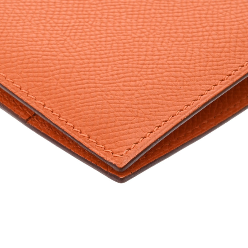 HERMES エルメス ベアン オレンジ □K刻印(2007年頃) レディース ヴォーエプソン 長財布 ABランク 中古 銀蔵