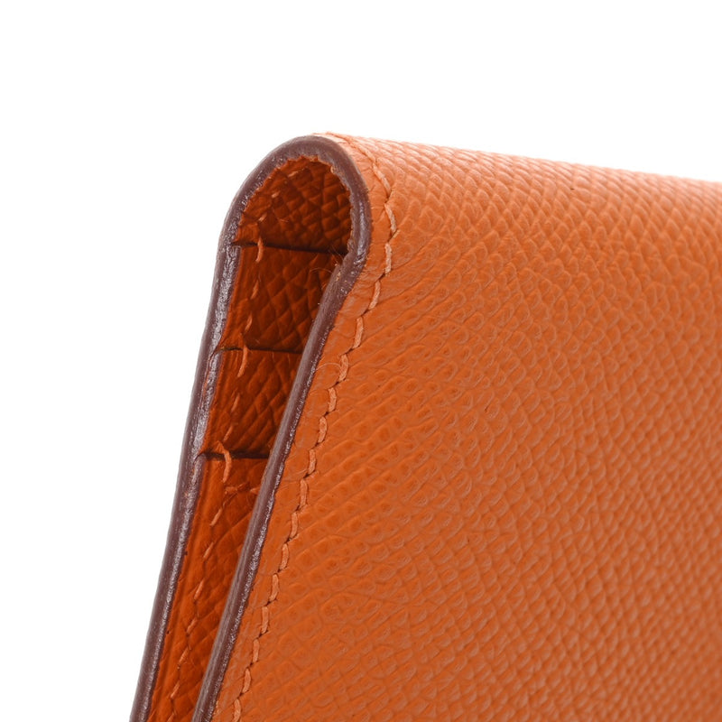 HERMES エルメス ベアン オレンジ □K刻印(2007年頃) レディース ヴォーエプソン 長財布 ABランク 中古 銀蔵