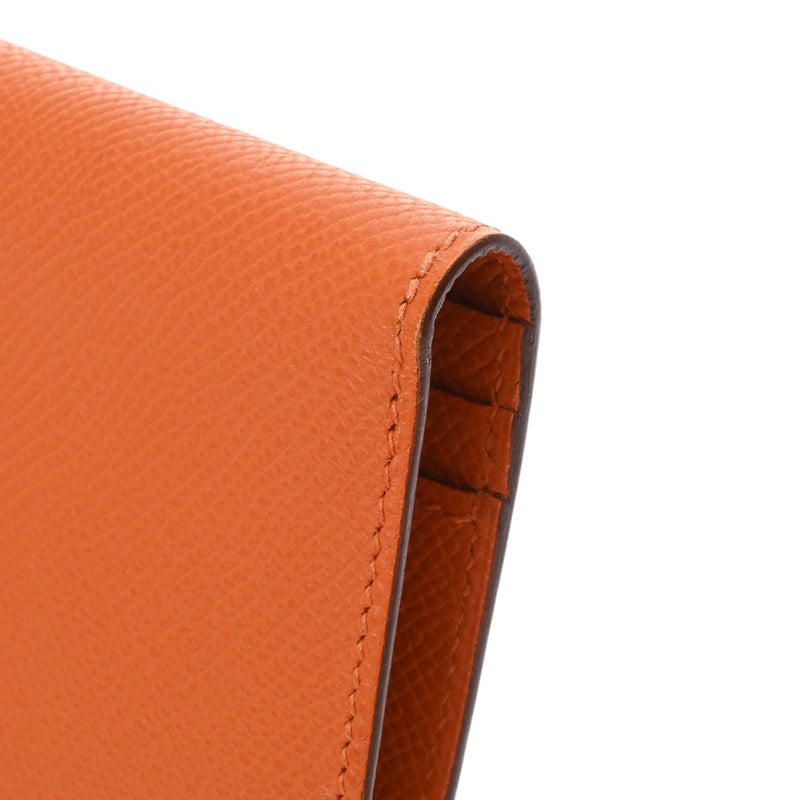 HERMES エルメス ベアン オレンジ □K刻印(2007年頃) レディース ヴォーエプソン 長財布 ABランク 中古 銀蔵