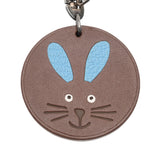 HERMES エルメス ラビット うさぎモチーフ バッグチャーム 2011年限定 ブラウン/ライトブルー ユニセックス スイフト シェーブル キーホルダー ABランク 中古 銀蔵