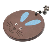 HERMES エルメス ラビット うさぎモチーフ バッグチャーム 2011年限定 ブラウン/ライトブルー ユニセックス スイフト シェーブル キーホルダー ABランク 中古 銀蔵