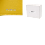 BALENCIAGA バレンシアガ ペーパー ミニ ウォレット イエロー 391446 ユニセックス レザー 三つ折り財布 ABランク 中古 銀蔵
