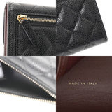 CHANEL シャネル クラシック スモールフラップウォレット 黒 AP0231 レディース キャビアスキン 三つ折り財布 Aランク 中古 銀蔵