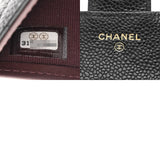 CHANEL シャネル クラシック スモールフラップウォレット 黒 AP0231 レディース キャビアスキン 三つ折り財布 Aランク 中古 銀蔵