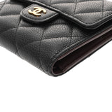 CHANEL シャネル クラシック スモールフラップウォレット 黒 AP0231 レディース キャビアスキン 三つ折り財布 Aランク 中古 銀蔵